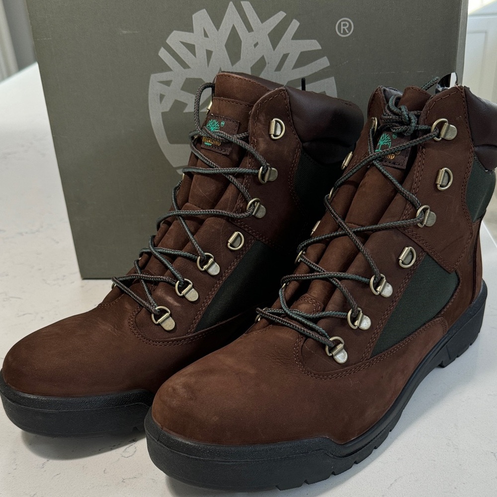 Timberland Men's Dark Brown Leather Boots